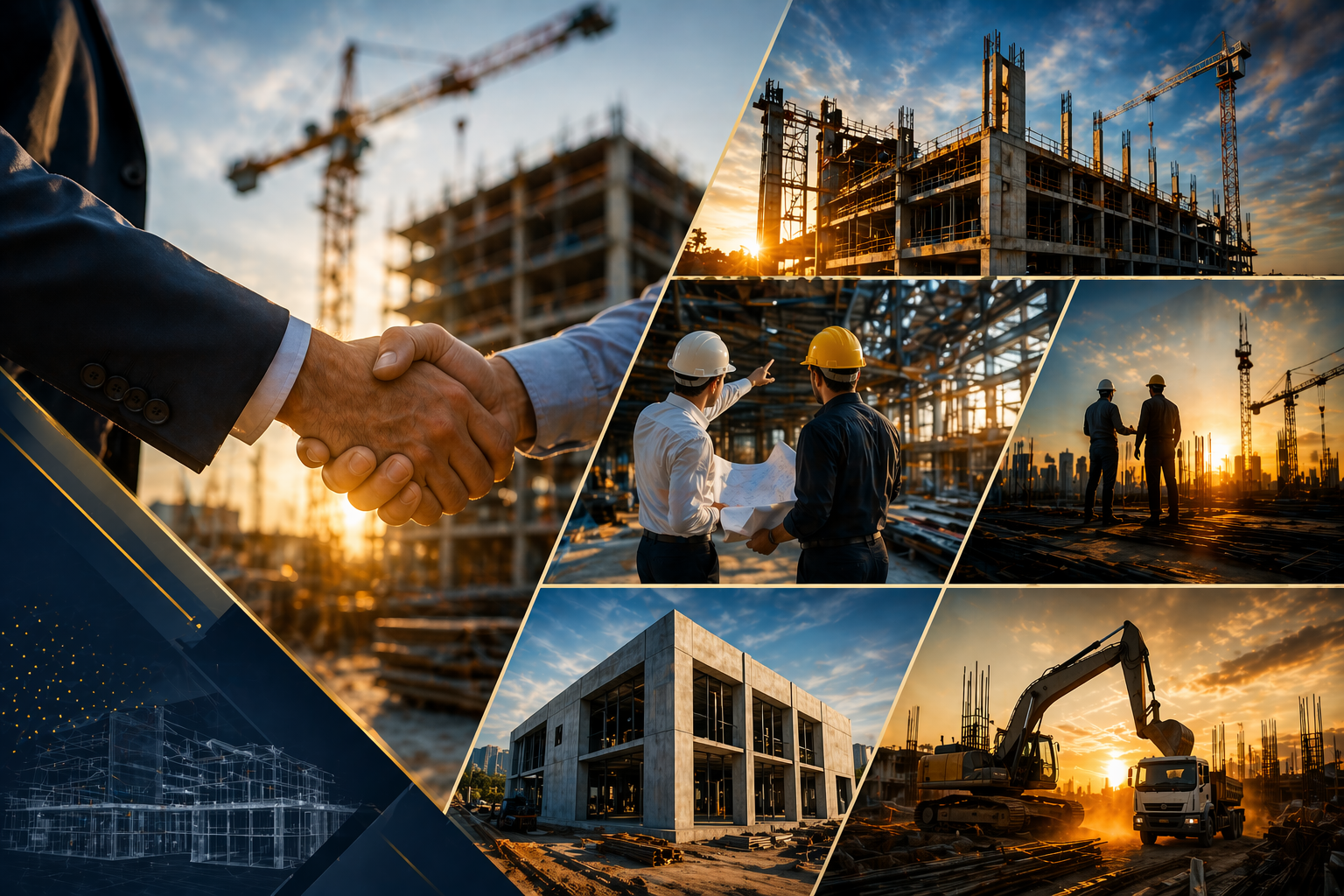 Strategic construction partnership with technical team and active site